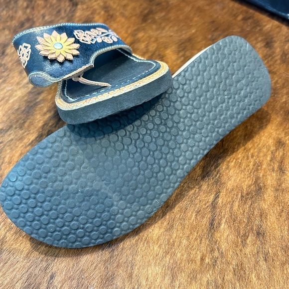 Leather Thong Style Sandals - Picture 4 of 4